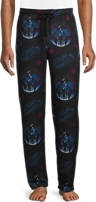 Pantalones de pijama Marvel para hombre con estampado integral de pantera negra satén tacto suave nuevos con etiquetas M Foto 1 de 4
