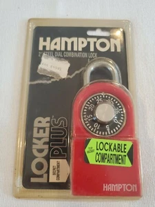Hampton Dial Combination Lock - Red -Plus Secret Compartment - NOS 1989 Vtg 2” - Picture 1 of 5