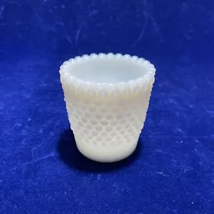 Vintage White Hobnail Milk Glass Votive Holder Toothpick Holder 2 1/2" x 2" - Picture 1 of 11