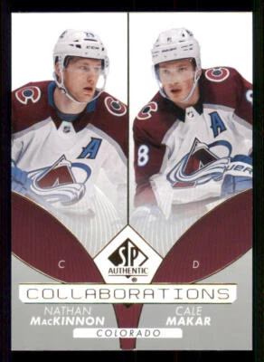 2022-23 SP Authentic Collaborations #C10 Nathan MacKinnon/Cale Makar - Image 1 of 2