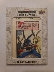 2022 Oberdeck Marvel Beginnings Comic Ausschnitte Relikt Rakete Waschbär #1 13/35 - Bild 1 von 2