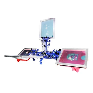 Dedsktop Micro-registration 4 Color 2 Station Screen Printing Press T-shirt DIY - Picture 1 of 6