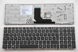 HP 8560P/8570P KeyBoard W/PNTSTK- NORWEGIAN - Picture 1 of 1