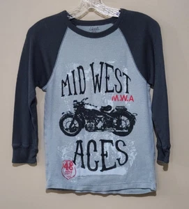 Falls Creek "Midwest Aces" Graphic Raglan Long Sleeve T-Shirt Boys Medium 8/10 - Picture 1 of 8