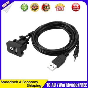 1m Dash USB Port Panel 3.5mm AUX USB Extension Cable for Toyota Camry Corolla - Picture 1 of 12