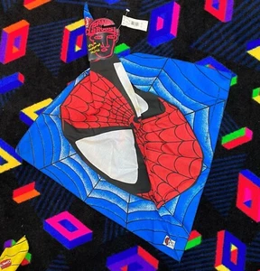 Spider-Man Vintage Bandaroos Bandana New NWT 1993 Marvel 24" Handkerchief Blue  - Bild 1 von 6
