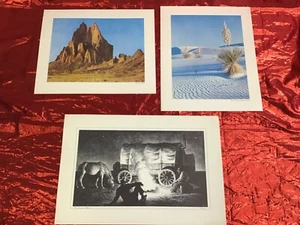Rare Southwestern Scenic Print Lot 3 Chevron Standard Nomads, Shiprock, White Sa - Picture 1 of 7