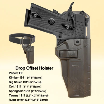 Drop Offset 1911 Holster Fit Springfield 1911 Rock Island Armory 1911 Tisas 1911 - Image 1 of 4