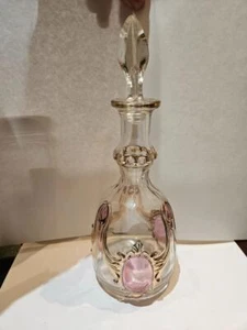 WICHTIGER NACHLASS ITALIENISCHE ROSA UND GOLDFARBENE GLASKARAFFE FLASCHE - Bild 1 von 1
