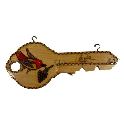 Llavero Aruba vintage hecho a mano colgador de pared con diseño de pájaro arte popular  Foto 1 de 4