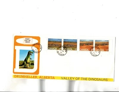 Sc#863,864 FDC DRUMHELLER,AB -Valley of the Dinosaurs  cachet - Image 1 of 2