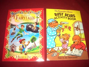 Pair of Activity & Coloring Books -Berenstain Bears + Fairy Tales-New- - Picture 1 of 4