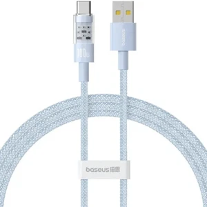 Baseus USB Type C Cable Transparent Super Charge 100W Fast Charging USB C Charge - Picture 1 of 26