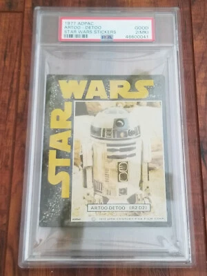 R2-D2 1977 ADPAC General Mills Artoo-Detoo Star Wars Stickers - PSA 2 - POP 1 - Image 1 of 4