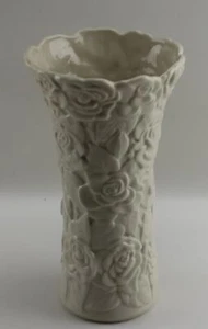 Lenox Rose Pattern Vase 8.5" Tall - Picture 1 of 2