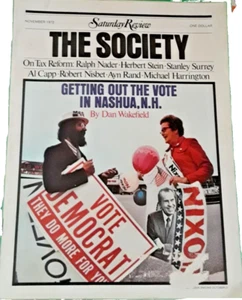 RARE Saturday Review November 1972 Society AYN RAND AL CAPP HEBERT STEIN - Picture 1 of 3