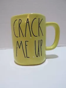 RAE DUNN NEW "CRACK ME UP" SPRING MUG YELLOW - Picture 1 of 4