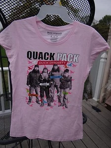 DUCK DYNASTY BRAND NEW JUNIORS SIZE MEDIUM 7-9  PINK TEE QUACK PACK@@@@@@@@@@@@@ - Picture 1 of 5