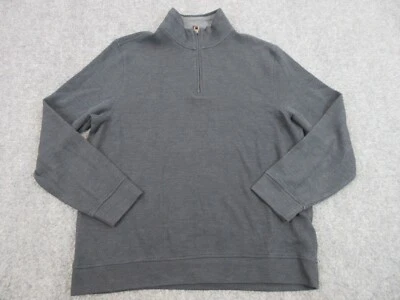 Suéter Tasso Elba Para Hombres Adultos Grande Negro Ligero Preppy Informal Cuarto Cremallera Foto 1 de 4