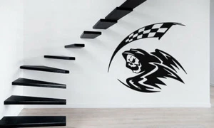 Scytheman karierte Flagge Rennwagen Sport Wandbild Dekor Vinyl Aufkleber z341 - Bild 1 von 3