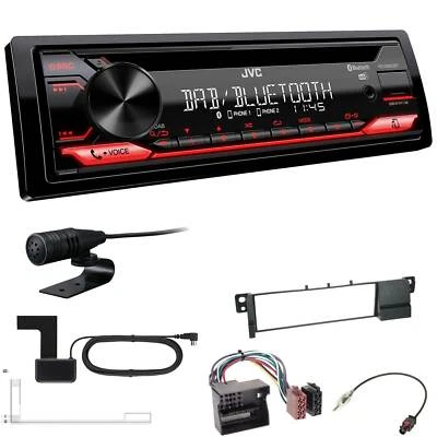 JVC KD-DB622BT DAB inkl Antenne Bluetooth USB Set für BMW 3er 2001-2005 schwarz - Bild 1 von 4