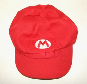 ADULT Red SUPER MARIO Embroidered Lined CAP HAT Costume Accessory Sun Visor NEW! - Picture 1 of 4
