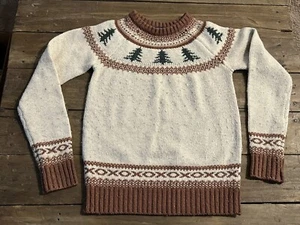 Kiel James Patrick - Kids Wool Blend Sweater Size 8 - Cozy Cabin Pine Trees - Picture 1 of 3