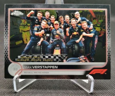 2022 Topps Chrome F1 Max Verstappen #155 Grand Prix Winner Monte Carlo racing - Image 1 of 2