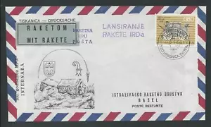 Yugoslavia 1974 cubierta de correo de cohete - UPU - material impreso Tiskanica - Imagen 1 de 2