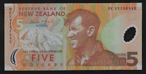 NEW ZEALAND  5 DOLLARS   1999     P-185a  UNC