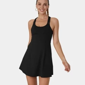 Halara Adjustable Strap Backless Racerback Cut Out Tennis Dress womens size L - Picture 1 of 7