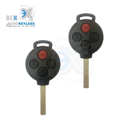 2 Remote keyless Car Key Fob fit KR55WK45144 2005-2016 Mercedes Smart Fortwo  - Image 1 of 3