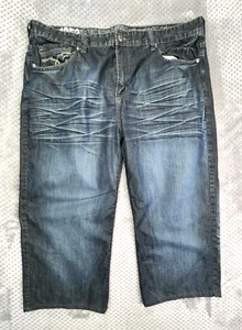 Ecko Unltd Vintage Denim Jeans Shorts Mens 42x23 Hip Hop Baggy Skater Y2k Hemmed - Picture 1 of 15
