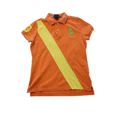 Polo Ralph Lauren Naranja Amarillo Faja Big Pony Bordado Para Mujer Mediano  Foto 1 de 4