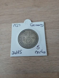1937-A Nazi Germany 5 Mark Silver Coin (24885) - Picture 1 of 3