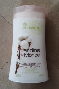 Yves Rocher Jardins Du Monde Indian Cotton Flower Shower Cream Soap Body Wash - Picture 1 of 15