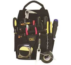 Bolsa de herramientas para electricista profesional de 12 bolsillos en par negro - Imagen 1 de 2