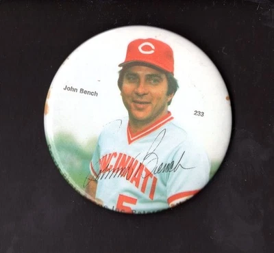 Johnny Bench Vintage 1981 Photo Button Cincinnati Reds - Image 1 of 2