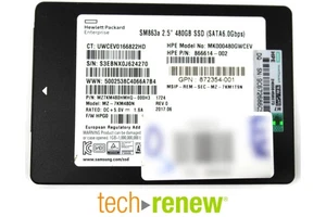 HP SM863a 480GB SSD | 2.5" 6Gbps SATA | 866614-002 | MK000480GWCEV | MZ-7KM480N - Picture 1 of 3