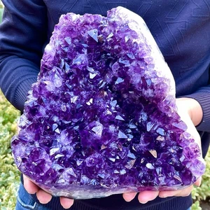 19,67 Pfund TOP! Natürlicher Amethyst Cluster Quarz Kristall Spitze Vug Mineral Probe - Bild 1 von 9