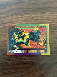 Punisher vs Ghost Rider 1993 Marvel Skybox Card #176 Famous Battles NM - Picture 1 of 4