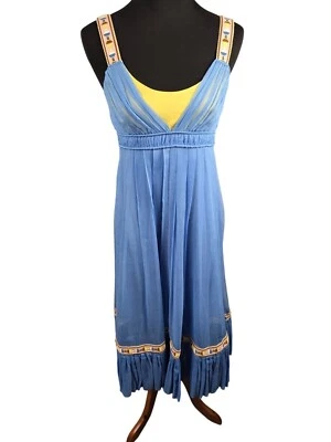 Vestido Catherine Malandrino 100% Seda Bordado Talla 4 Foto 1 de 4