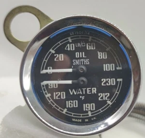 MGB Smiths Dual Safety Temp Oil Gauge GD1501/14 - Foto 1 di 7
