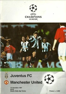 JUVENTUS v MANCHESTER UNITED MAN UTD CHAMPIONS LEAGUE 1997/98 - Picture 1 of 1