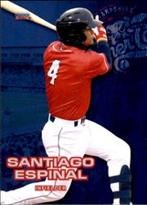 2019 New Hampshire Fisher Cats Choice 7 Santiago Espinal Dominican Republic Card