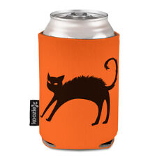 Halloween Sleeves Koozies for Cans Drink Cooler Crazy Stretching Cat Fabric