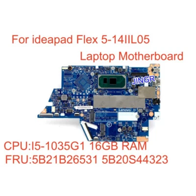 For Lenovo ideapad Flex 5-14IIL05 Laptop Motherboard CPU I5-1035G1 16G 19792-3 - Image 1 of 4