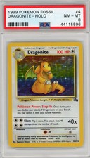 Pokemon Dragonite Fossil Unlimited 1999 Holo Rare 4/62 PSA 8 NM-MT