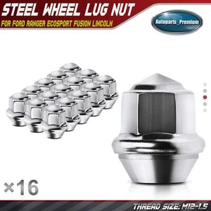16x Front & Rear M12-1.50 Wheel Lug Nut for Ford Ranger Ecosport Fusion Lincoln - Picture 1 of 8