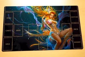 No.347# Mazo de Carne y Sangre Juego Alfombra de Juego Personalizada Fantasía Chica FAB TCG Alfombra de Juego - Imagen 1 de 2